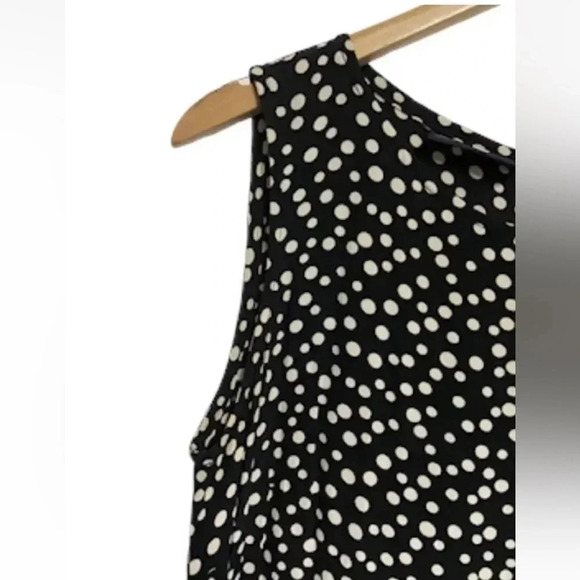 Vintage Andrea Viccaro Women' 6 Black White Polka Dot Maxi Dress Coquette Y2K - Picture 7 of 9